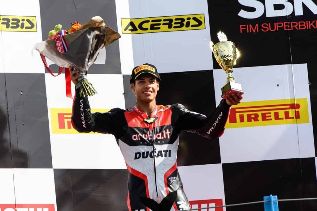 Michael Rinaldi in Ducati Aruba - Podium